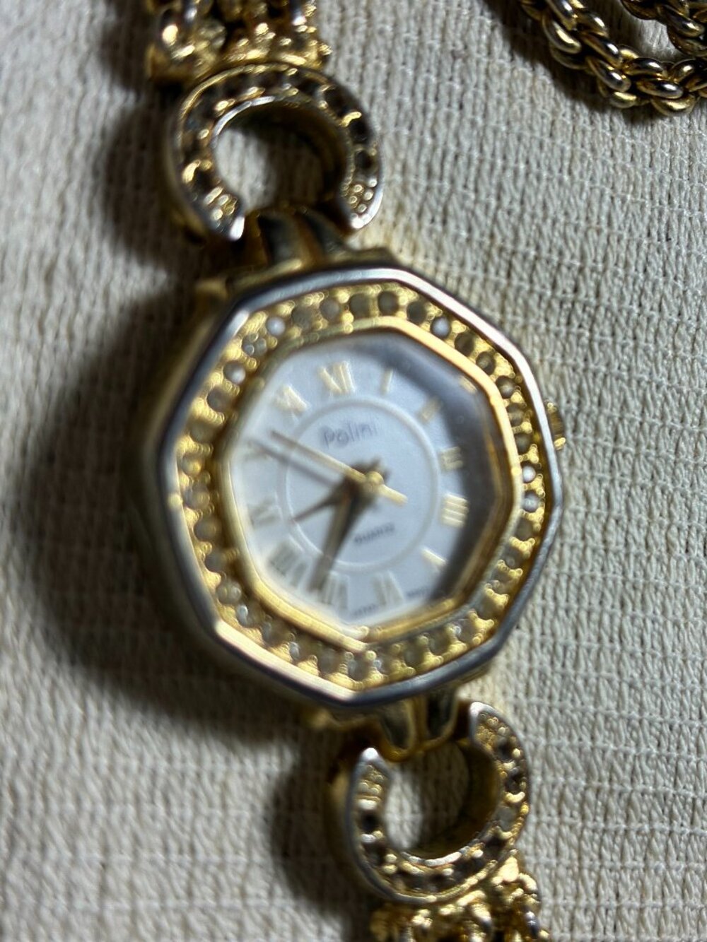 Woman's Polini Gold Plated Bracelet Watch